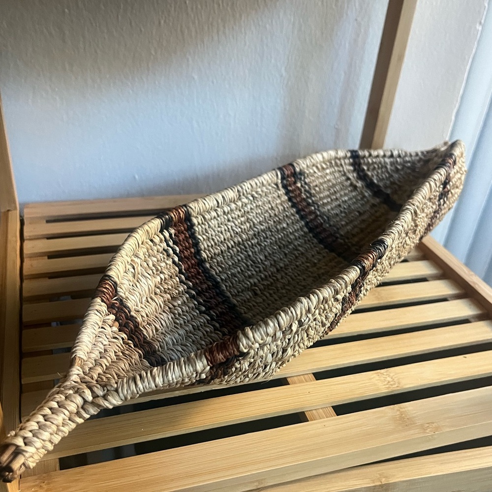 Ethiopian Hand Woven Gambella Canoe Basket